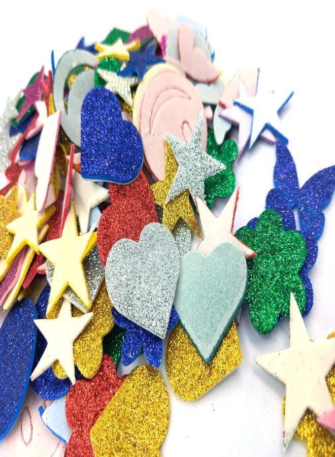 ARETOR (60 Pieces) Foam Sticker Mini Heart, Star, Smiley and Flower for Kids Art and Craft Work - Image 4